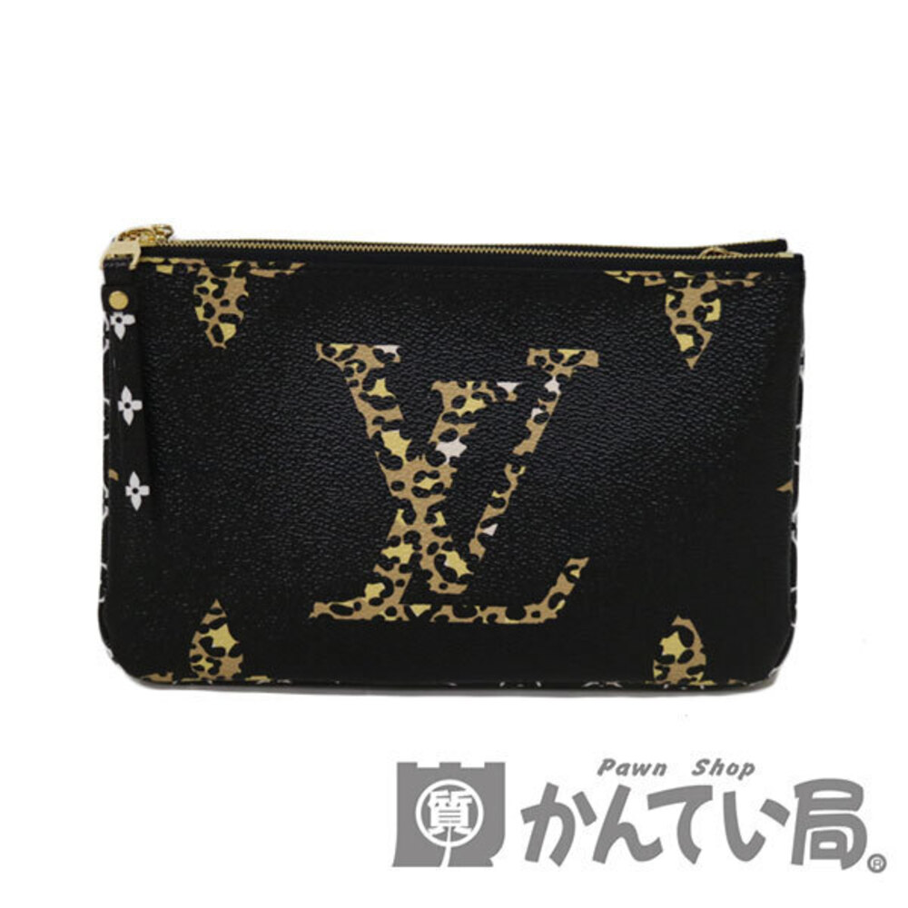 LOUIS VUITTON Pochette Deauville Shoulder Clutch Animal LV Chain Monogram Giant